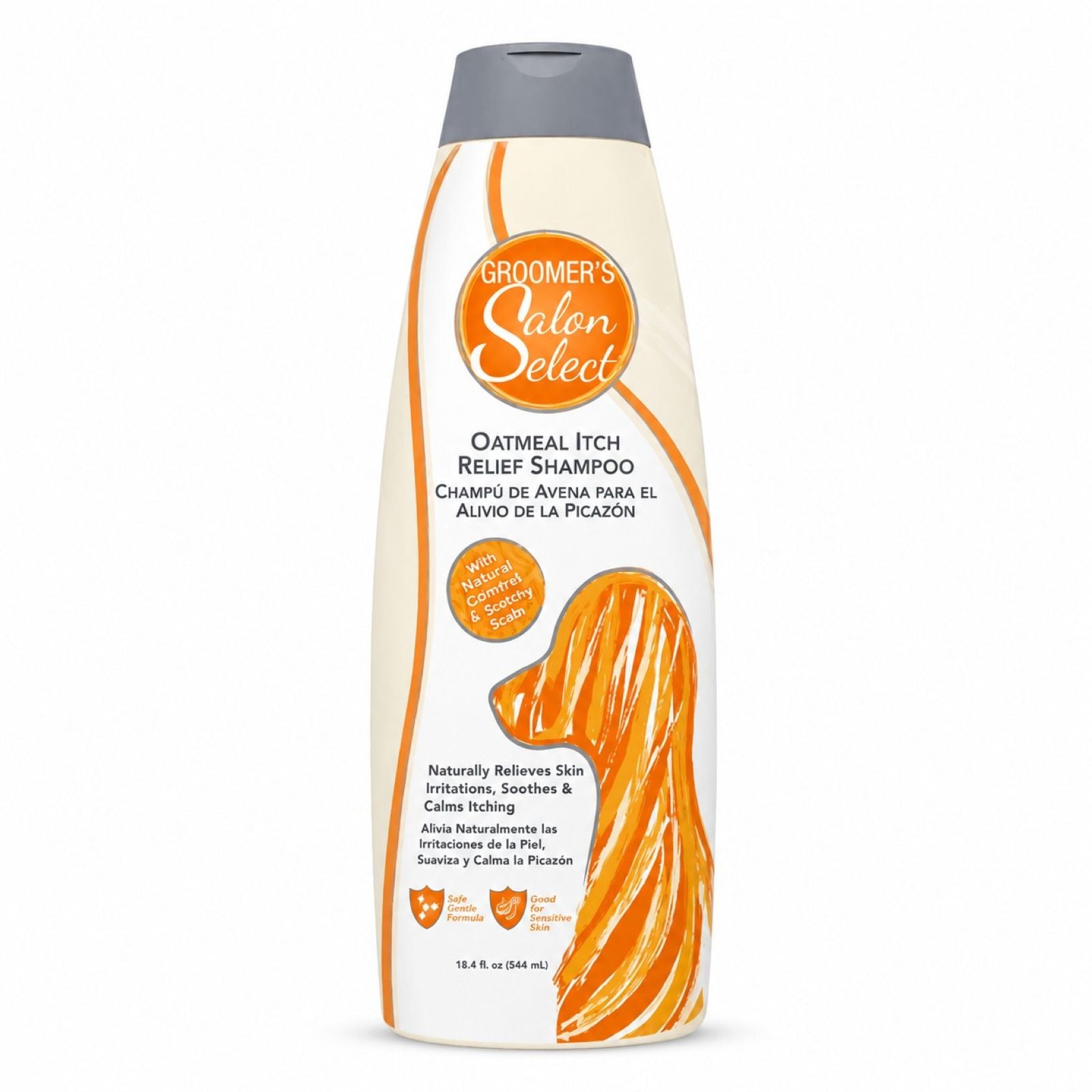 Bottle of Groomer’s Salon Select Oatmeal Itch Relief Shampoo – 544ml