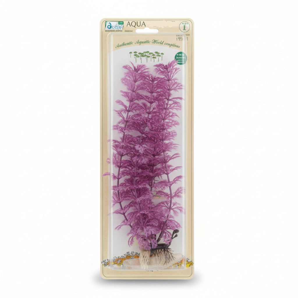 Packaged Aqua-Plant Ambulia Pink aquarium plant in clear blister packaging with a beige backing card