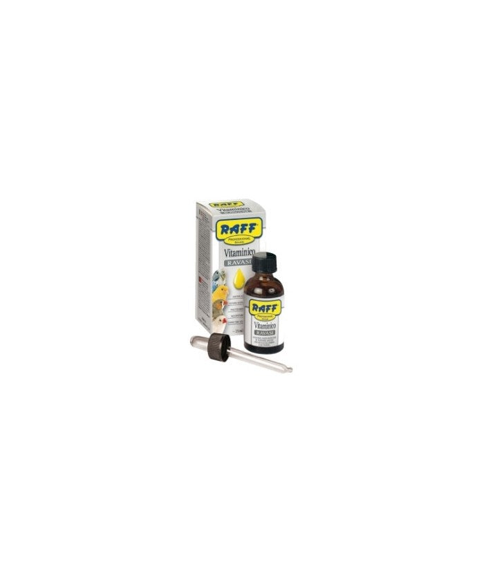 RAFF vitamin B12 bottle with dropper and packaging on a white background