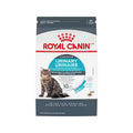 Bag of Royal Canin Urinary Care adult cat food with white packaging, yellow accent panel, and a cat image